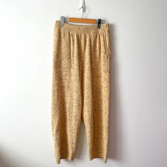 Free People Gio Knit Lounge Sweater  Set Heather Yellow Size Medium - Picture 8 of 11